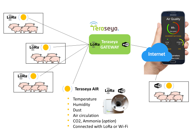 Air monitoring animal farms teraseya sustainable agriculture